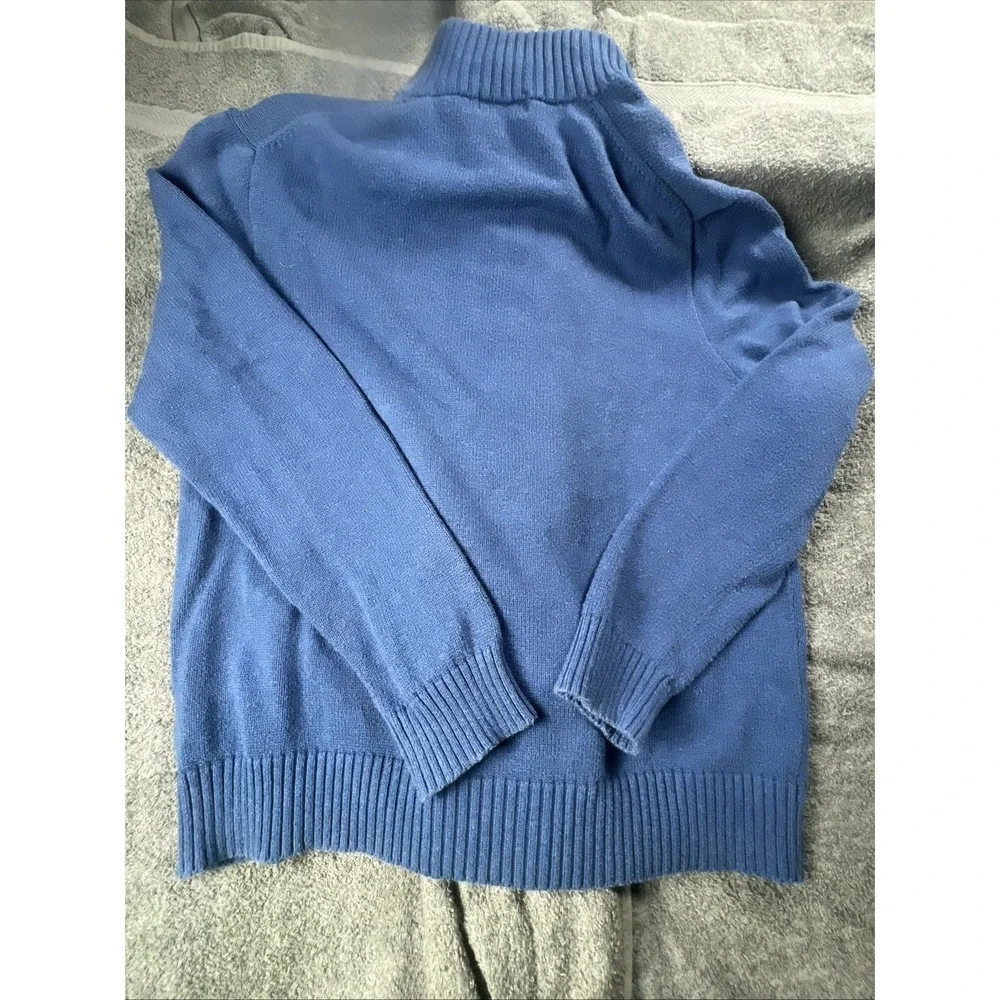 Polo Ralph Lauren Men XL 1/4 Zip Pullover Sweater Blue Long Sleeve Heavy w/ Pony